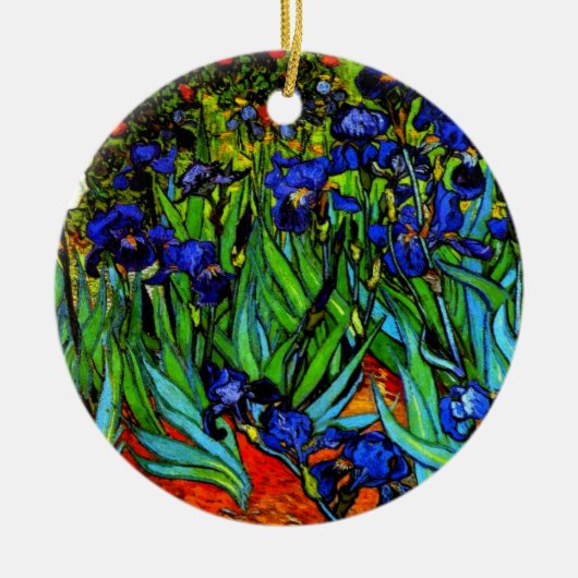 Van Gogh-Gemälde, Irises, Keramik Ornament (Vorne)