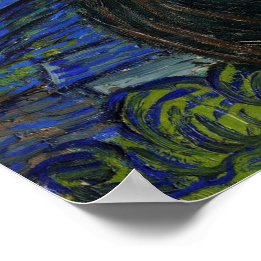 Van Gogh Gemälde of The Starry Night (1889) Poster (Ecke)