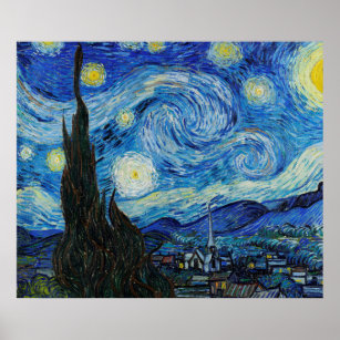 Van Gogh Gemälde of The Starry Night (1889) Poster