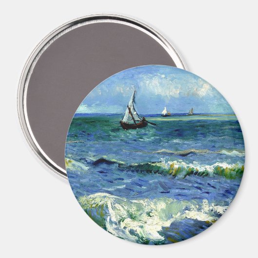 Van Gogh Gemälde, Seascape, Magnet (Vorderseite/Rückseite)