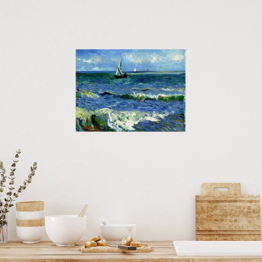 Van Gogh Gemälde, Seascape, Poster (Küche)
