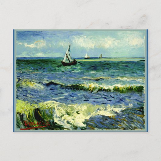 Van Gogh Gemälde, Seascape, Postkarte (Vorderseite)