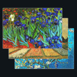 Van Gogh-Gemälde, Set von drei Geschenkpapier Set<br><div class="desc">Blume Beds in Holland,  geliebtes Gemälde von Vincent van Gogh,  Ire und Mandelblüten</div>