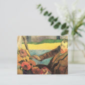 van Gogh Gemälde Sunflowers - Paul Gauguin Postkarte (Stehend Vorderseite)