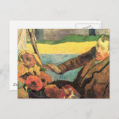 van Gogh Gemälde Sunflowers - Paul Gauguin Postkarte (Vorne/Hinten)