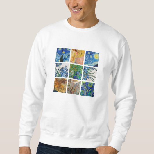 Van Gogh Gemälde-Sweatshirt-Gitter Sweatshirt (Vorderseite)