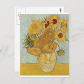 Van Gogh Gemälde: Van Gogh Sunflowers Postkarte (Vorne/Hinten)