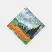 Van Gogh-Gemälde, Weizenfeld mit Zypresse Serviette (Ecke)