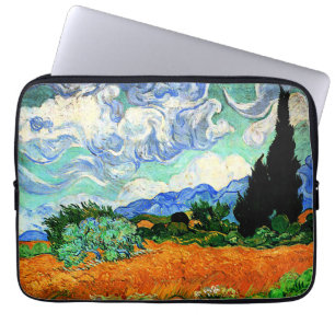 Van Gogh Gemälde, Wheatfield mit Cypress Tree Laptopschutzhülle