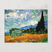 Van Gogh Gemälde, Wheatfield mit Cypress Tree Postkarte (Vorderseite)