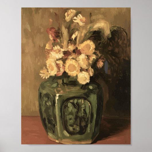 Van Gogh Ginger Jar with Chrysanthemums  Poster (Vorne)