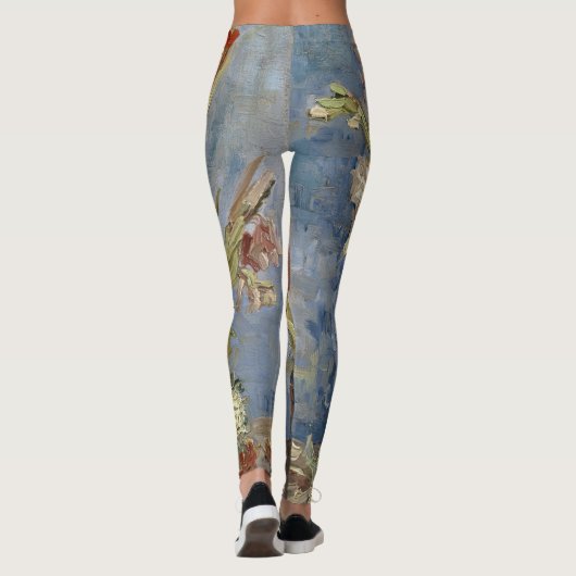 Van Gogh Gladioli und China Asters Galerie HD Kuns Leggings (Rückseite)