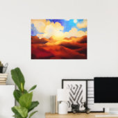 Van Gogh Grass Field und schöne Landschaft Poster (Heimbüro)