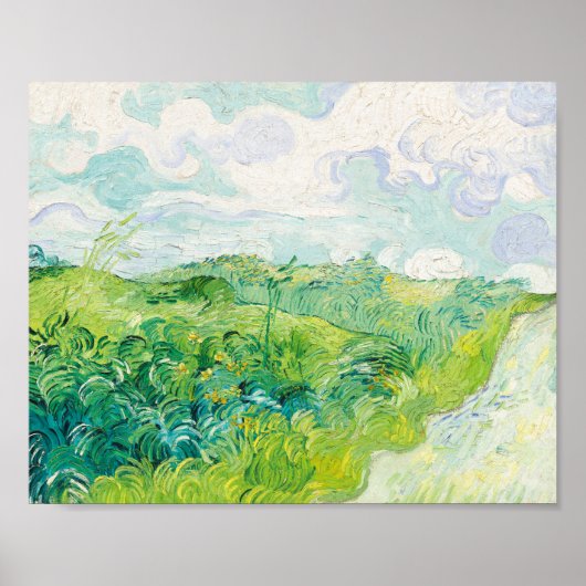 Van Gogh. Green Wheat Fields Auvers. Impressionism Poster (Vorne)