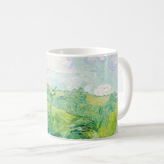 Van Gogh Green Wheat Fields Auvers. Impressionismu Kaffeetasse (VorderseiteRechts)