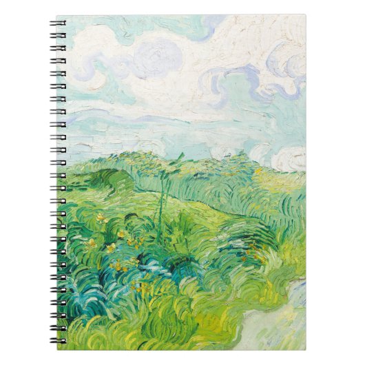 Van Gogh Green Wheat Fields Auvers. Impressionismu Notizblock (Vorderseite)