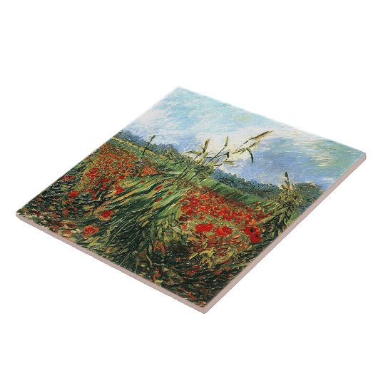 Van Gogh - Grüne Ohren des Weizen Fliese (Seite)