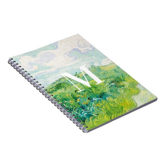Van Gogh. Grüne Weizenfelder, Auver. Monogramm Notizblock (Rechte Seite)