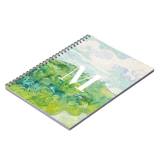 Van Gogh. Grüne Weizenfelder, Auver. Monogramm Notizblock (Linke Seite)