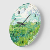 Van Gogh - Grüne Weizenfelder, Auvers Große Wanduhr (Winkel)