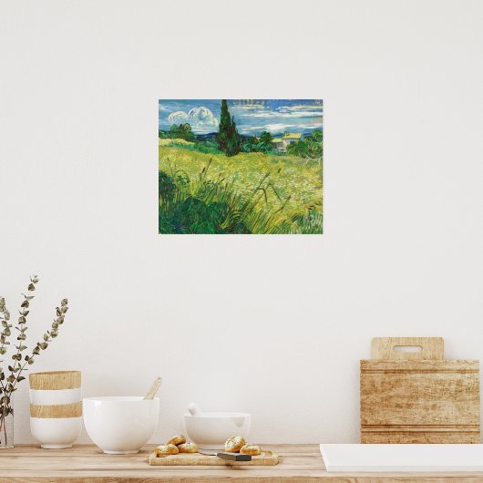 Van Gogh - Grünes Feld Poster (Küche)