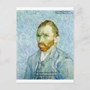 Van Gogh "Hart arbeiten" Weisheitszitate Geschenke Postkarte