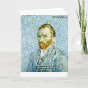 Van Gogh "harte Arbeit" - Zitate von Weisheit und Karte