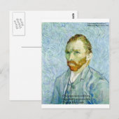 Van Gogh "harte Arbeit" - Zitate von Weisheit und  Postkarte (Vorne/Hinten)