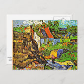 Van Gogh - Häuser in Auvers - 2 Postkarte (Vorne/Hinten)