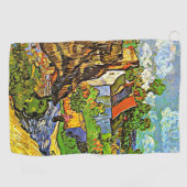 Van Gogh - Häuser in Auvers, berühmtes Gemälde Golfhandtuch (Horizontal)