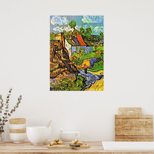 Van Gogh - Häuser in Auvers Poster (Küche)