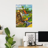 Van Gogh - Häuser in Auvers Poster (Heimbüro)