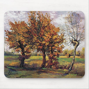 Van Gogh - Herbstlandschaft mit vier Bäumen Mousepad