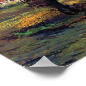 Van Gogh - Herbstlandschaft mit vier Bäumen Poster (Ecke)