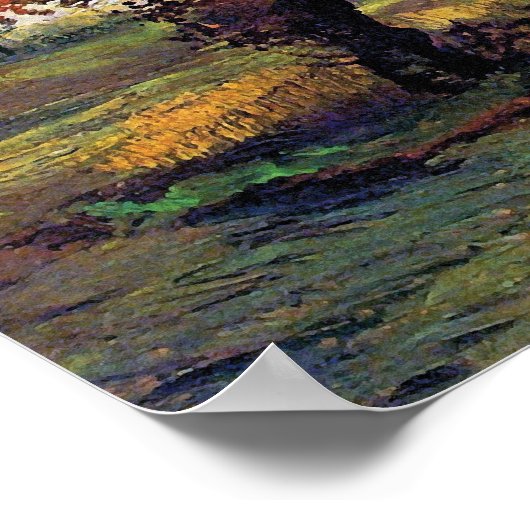 Van Gogh - Herbstlandschaft mit vier Bäumen Poster (Ecke)