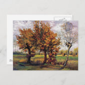 Van Gogh - Herbstlandschaft mit vier Bäumen Postkarte (Vorne/Hinten)