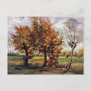 Van Gogh - Herbstlandschaft mit vier Bäumen Postkarte