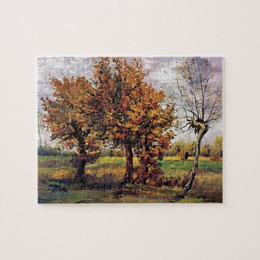 Van Gogh - Herbstlandschaft mit vier Bäumen Puzzle (Horizontal)