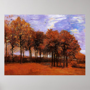 Van Gogh - Herbstlandschaft Poster
