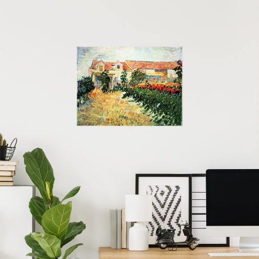 Van Gogh - House with Sunflowers Poster (Heimbüro)
