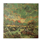 Van Gogh Hütten Cypresses Reminiszenz von Nord Fliese (Vorderseite)