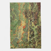 Van Gogh Hütten Cypresses Reminiszenz von Nord Geschirrtuch (Vertikal)