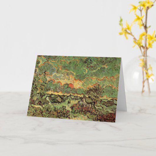 Van Gogh Hütten Cypresses Reminiszenz von Nord Karte (Gelbe Blume)