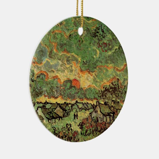 Van Gogh Hütten Cypresses Reminiszenz von Nord Keramik Ornament (Rechts)