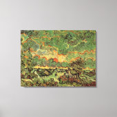 Van Gogh Hütten Cypresses Reminiszenz von Nord Leinwanddruck (Vorderseite)