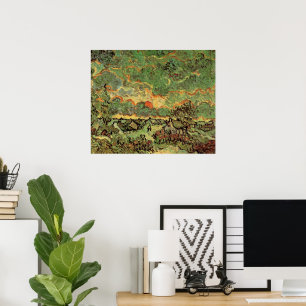 Van Gogh Hütten Cypresses Reminiszenz von Nord Poster