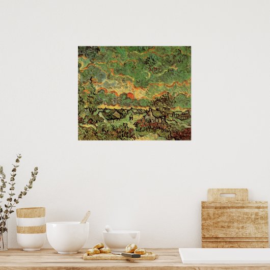 Van Gogh Hütten Cypresses Reminiszenz von Nord Poster (Küche)
