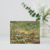 Van Gogh Hütten Cypresses Reminiszenz von Nord Postkarte (Stehend Vorderseite)