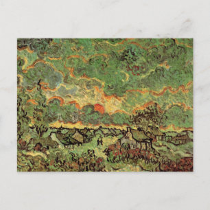 Van Gogh Hütten Cypresses Reminiszenz von Nord Postkarte