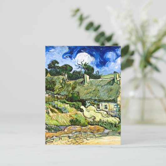 Van Gogh - Hütten in Cordeville Postkarte (Stehend Vorderseite)